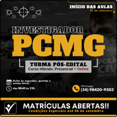 Imagem do Curso Investigador PCMG 2024